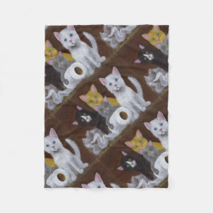 Cobertor De Velo Gatinhos Reproduzíveis