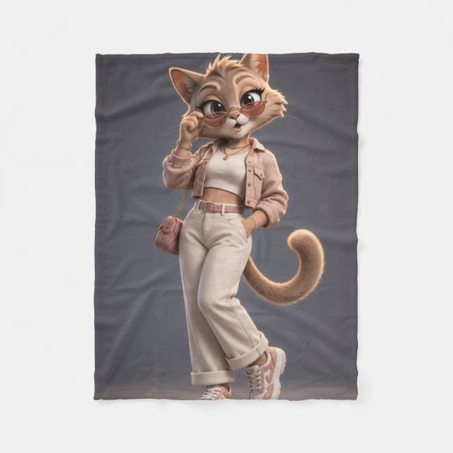 Cobertor De Velo Gato 3D Fofo (Frente)