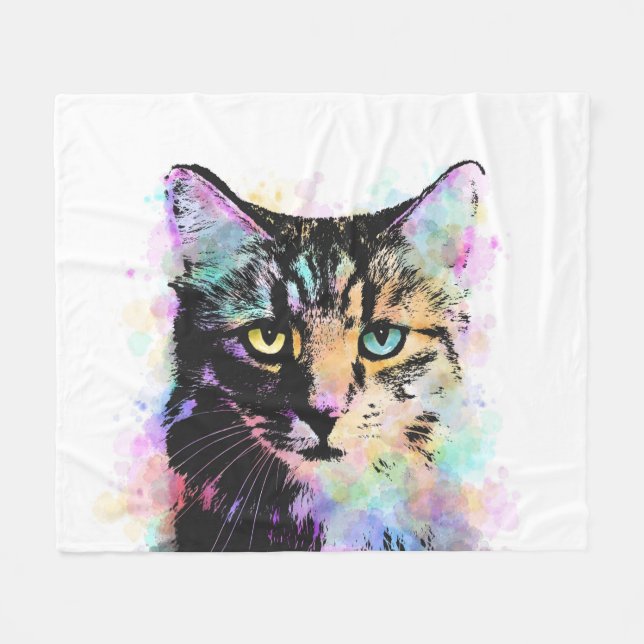 Cobertor De Velo Gato 618 branco (Frente (Horizontal))