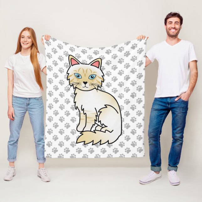 Cobertor De Velo Gato Birman / Ragdoll Tabby Cream Point & Patas Fo (In Situ)