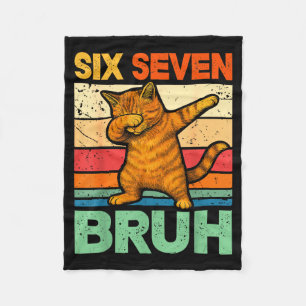 Cobertor De Velo Gato Dabbing Bruh 67 Meme 6 7 Seis Sete