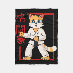 Cobertor De Velo Gato de Artes Marciais Kitten Kawaii Cat Lover