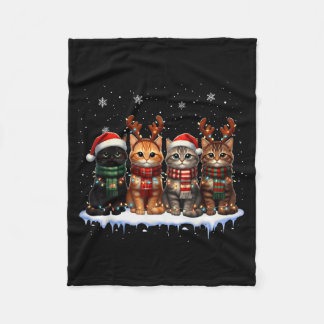 Cobertor De Velo Gato de Natal Meowy Natal Fofo Para Homens Mulher 