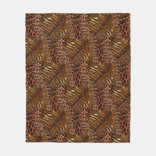 Cobertor De Velo Gato de pele de tigre-leopardo-com-ponta-cabeça