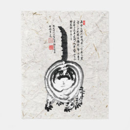 Cobertor De Velo Gato De Tabby Japonês Com Brisas Chonky