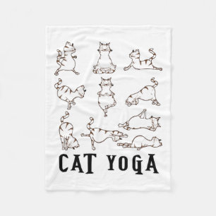 Cobertor De Velo Gato Divertido Yoga Gift Shirt