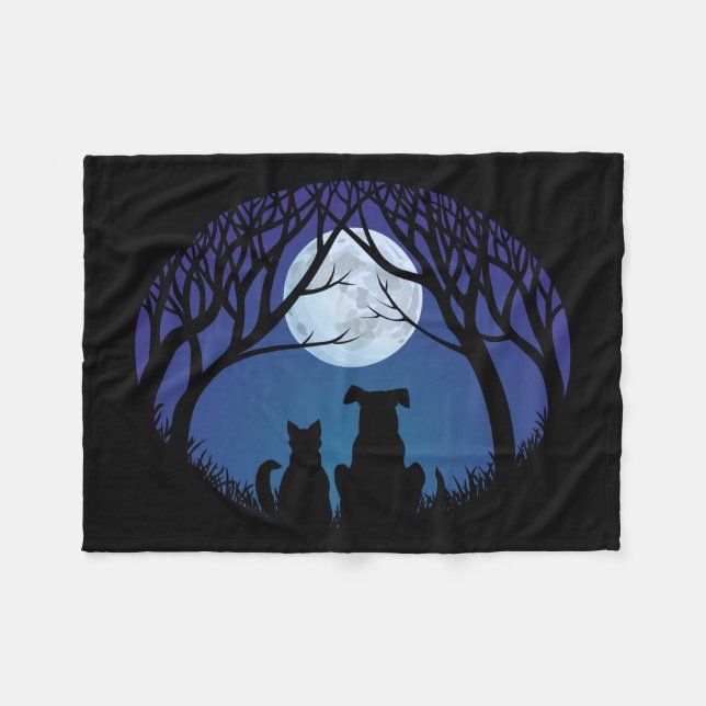 Cobertor De Velo Gato e Cachorro Fofo Fofo Fofo (Frente (Horizontal))