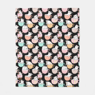 Cobertor De Velo Gato em caneca design 01 w