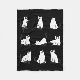Cobertor De Velo Gato fantasma fofo design engraçado de Halloween g