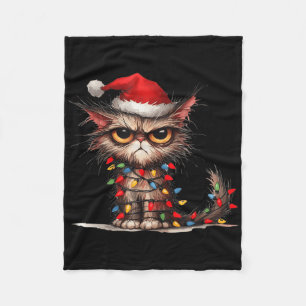Cobertor De Velo Gato Gatinho de Natal Engraçado e Mal-humorado Mãe