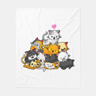 Cobertor De Velo Gato Gato Gato-Gatinho Gato Gato Anime Kawaii Neko