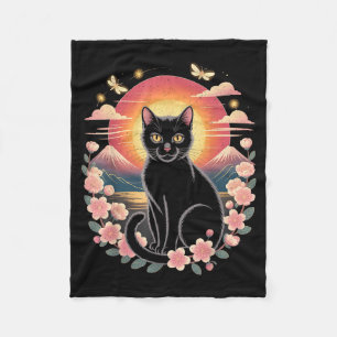 Cobertor De Velo Gato Kawaii Anime Japonês Retro Homens Mulheres Cr