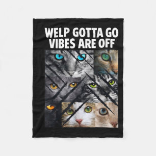 Cobertor De Velo Gato malhado engraçado filhote tenho que ir dizend