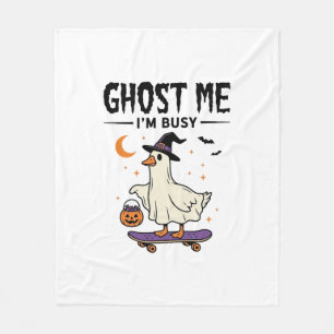Cobertor De Velo Gato Me Eu Estou Ocupado Halloween Ganso Skateboar