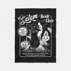 Cobertor De Velo Gato Negro do Clube de Bruxas Bookish Retro Hallow