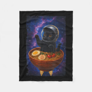 Cobertor De Velo Gato Negro Engraçado Voando Um Astronau Espacial R