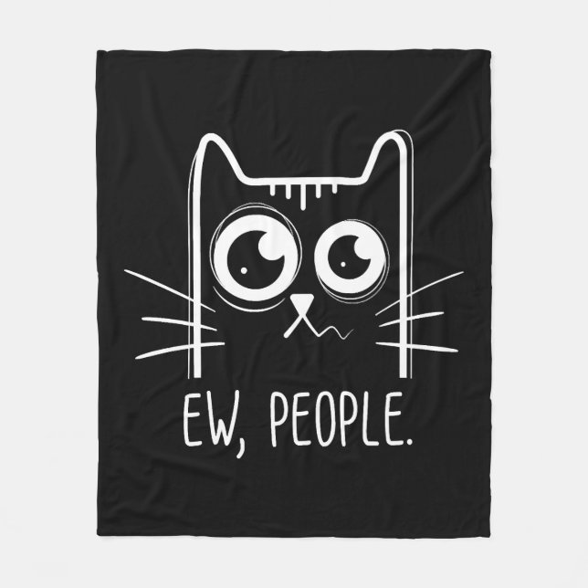 Cobertor De Velo Gato Negro Ouro Pessoas Engraçadas (Frente)