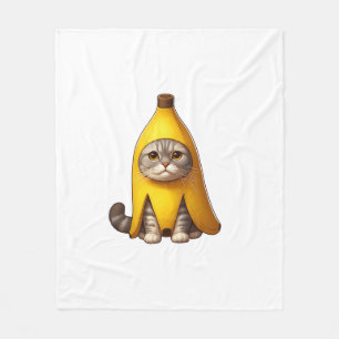 Cobertor De Velo Gato no Figurino da Banana