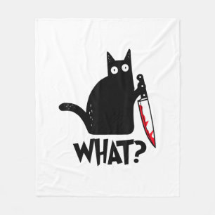 Cobertor De Velo Gato O Quê_ Engraçado Gato Preto