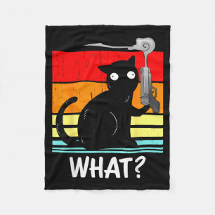 Cobertor De Velo Gato O Que_ Gato Preto Assassino Com Arma Dia das 