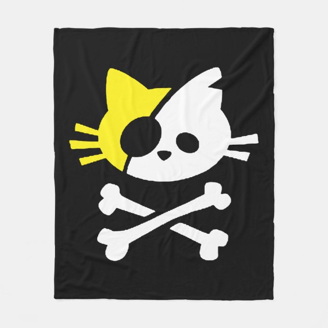 Cobertor De Velo Gato Pirata Gato (Frente)