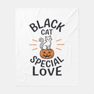 Cobertor De Velo Gato Preto Amor Especial Design de Vetor de Gato d