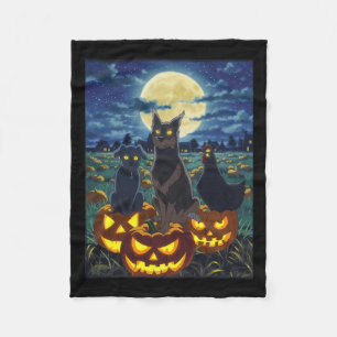 Cobertor De Velo Gato Preto Cachorro Galinha Halloween Abóbora Assu