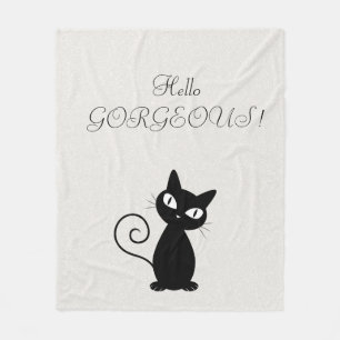 Cobertor De Velo Gato Preto Caprichoso e Glamouroso - Olá, Lindíssi