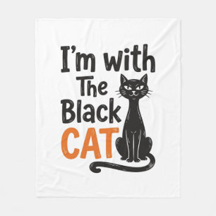 Cobertor De Velo Gato Preto Engraçado Gravura Vintage Design de Hal