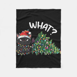 Cobertor De Velo Gato Preto Engraçado O Que Árvore de Natal Amor de