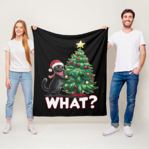 Cobertor De Velo Gato Preto Engraçado O Que Árvore De Natal De Nata