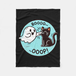 Cobertor De Velo Gato Preto Fantasma Halloween Engraçado Boop Fácil