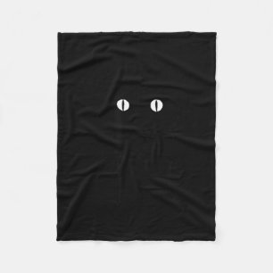 Cobertor De Velo Gato Preto Fofo de Halloween com Bigodes Feliz