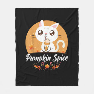 Cobertor De Velo Gato Pumpkin Spice Shirt Cute é outono Y'all Pumpk