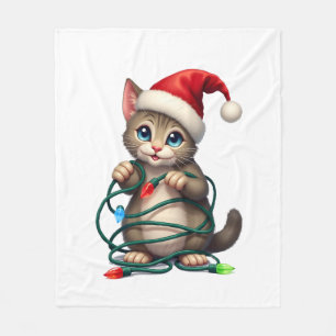 Cobertor De Velo Gato Siames Natal V-Neck (2)
