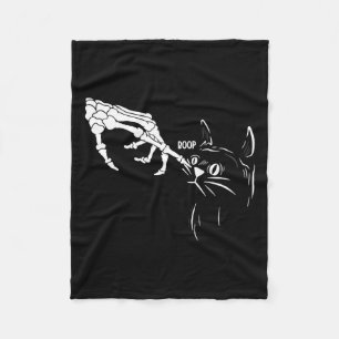 Cobertor De Velo Gato Skeleton Boop Halloween Cats Lover Pet Ow