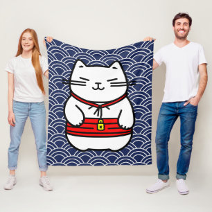 Cobertor De Velo Gato Sortudo Japonês ou Maneki-Neko