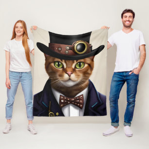 Cobertor De Velo Gato Steampunk