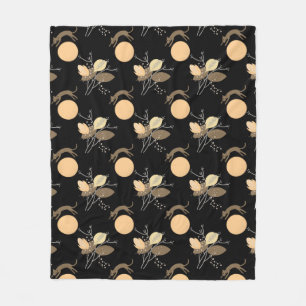 Cobertor De Velo Gato voando sobre a lua Fleece Blanket