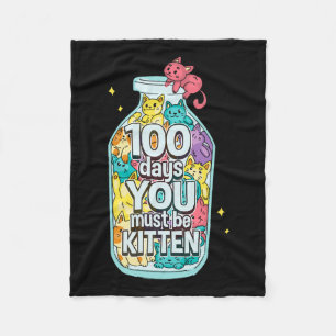 Cobertor De Velo Gatos 100 Dias Você Deve Ser Gatinho 100º Dia De E