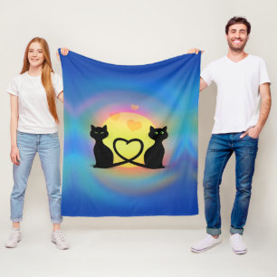 Cobertor De Velo Gatos Apaixonados