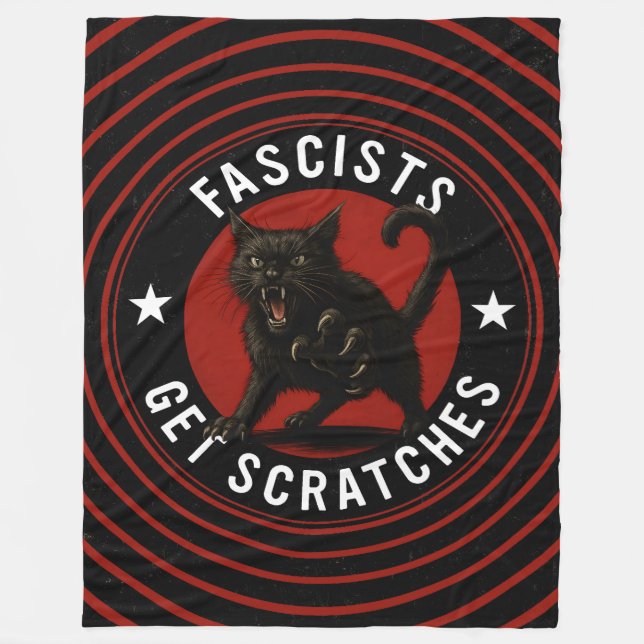 Cobertor De Velo Gatos Contra Fascistas (Frente)