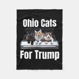 Cobertor De Velo Gatos De Ohio Por Trump - Gato Político Engraçado
