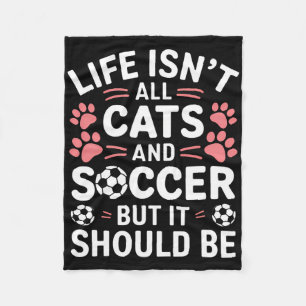 Cobertor De Velo Gatos E Futebol Futebol Engraçado