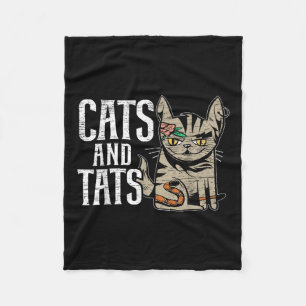 Cobertor De Velo Gatos E Tatuagens Que Tinham A Tatuagem Tatto-Love