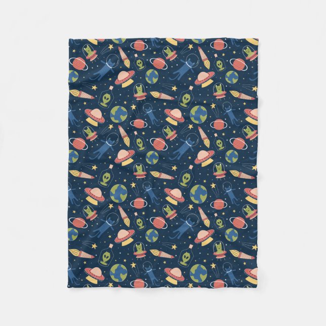Cobertor De Velo Gatos espaciais (Frente)