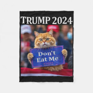 Cobertor De Velo Gatos Não Me Comam Para Trump 2024 