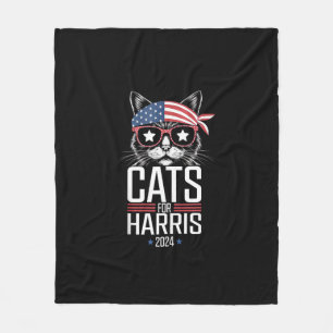 Cobertor De Velo Gatos para Harris 2024 - Kamala Harris para Presid