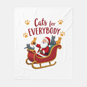 Cobertor De Velo Gatos Para Todos Natal Gato Divertido Natal Mulher