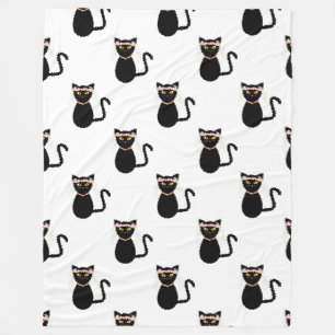 Cobertor De Velo Gatos Pretos - Cobertura de Folha 60x80